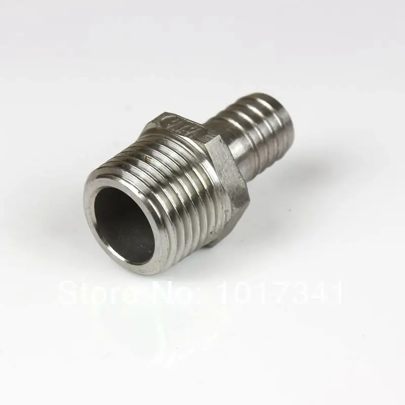 

Stainless Steel Hose Barb - 1/2" Male BSP x 1/2"Barb, Brewer Hardware, Homebrew Pump fitting