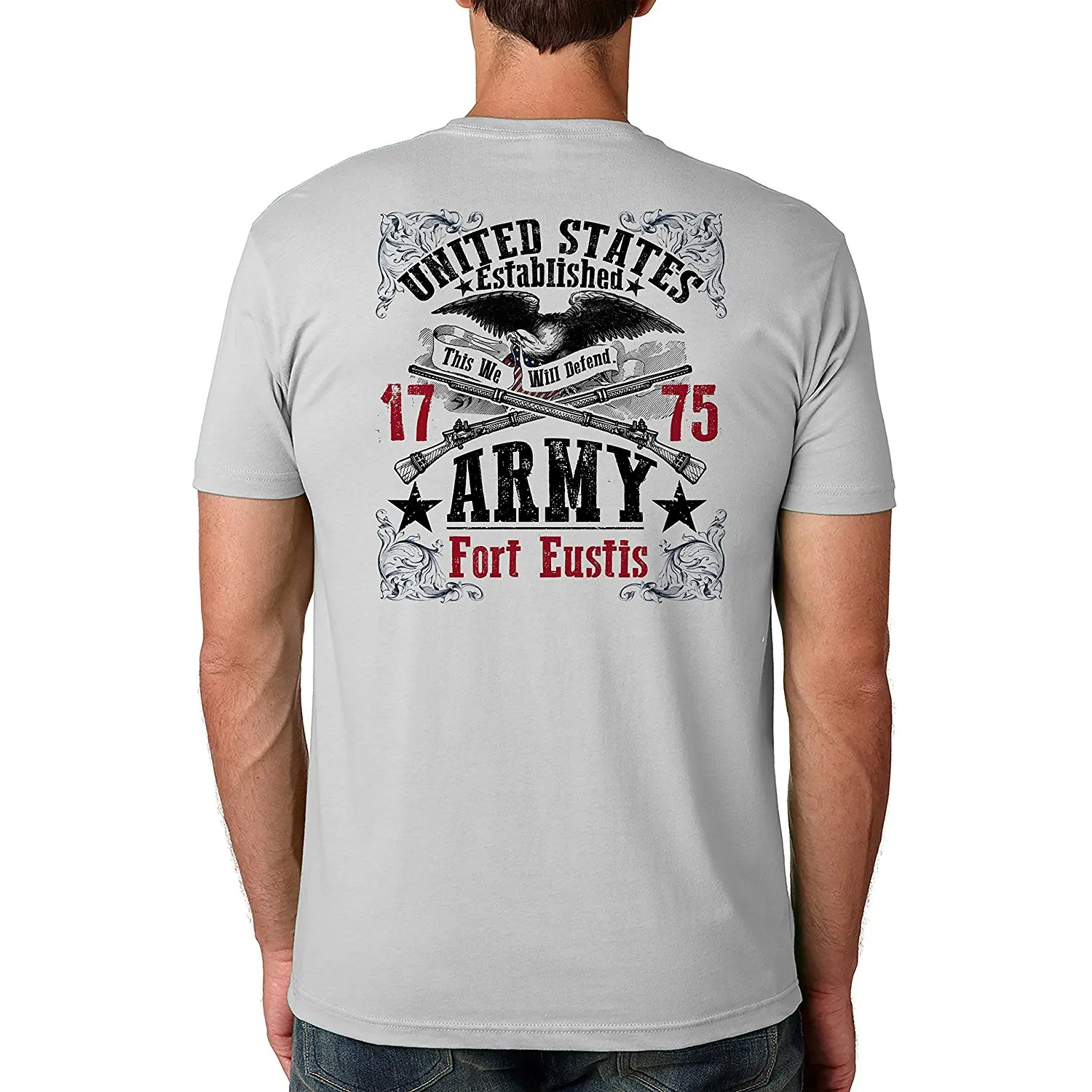 2019 New Summer Style Men Tee Shirt U.S. Army Fort Eustis Cotton Crew