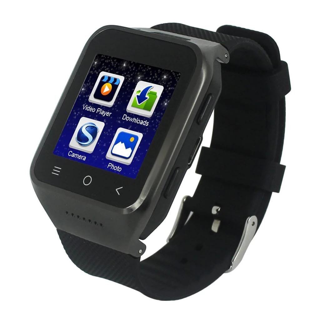 

ZGPAX S8 1.54 Inch Android 4.4 Kitkat OS Dual Core Unlocked 3G SIM Smart Phone Watch,Smart Wristwatch (Black)