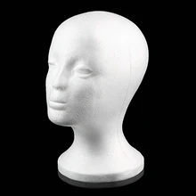 Manequim feminino de espuma prática, óculos de cabeça, perucas, suporte de exibição, modelo drop shipping, com suporte para peruca