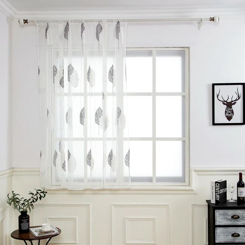 Двухцветные эвкалиптовые прозрачные цветочные дизайнерские кухонные Короткие шторы для кухни римские шторы современные тюлевые ткани балдахин