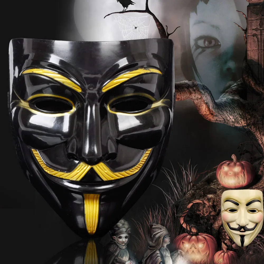 2x V For Vendetta guy fawkes Anonymous Mask Costume Party Fun Cosplay Bulk Sale