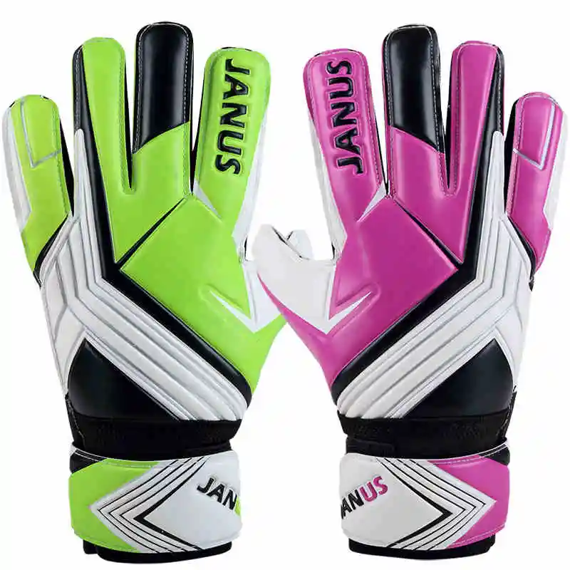 Бренд JANUS, женские профессиональные латексные вратарские перчатки для футбола, мужские вратарь вратарские перчатки, цветные защитные перчатки для пальцев