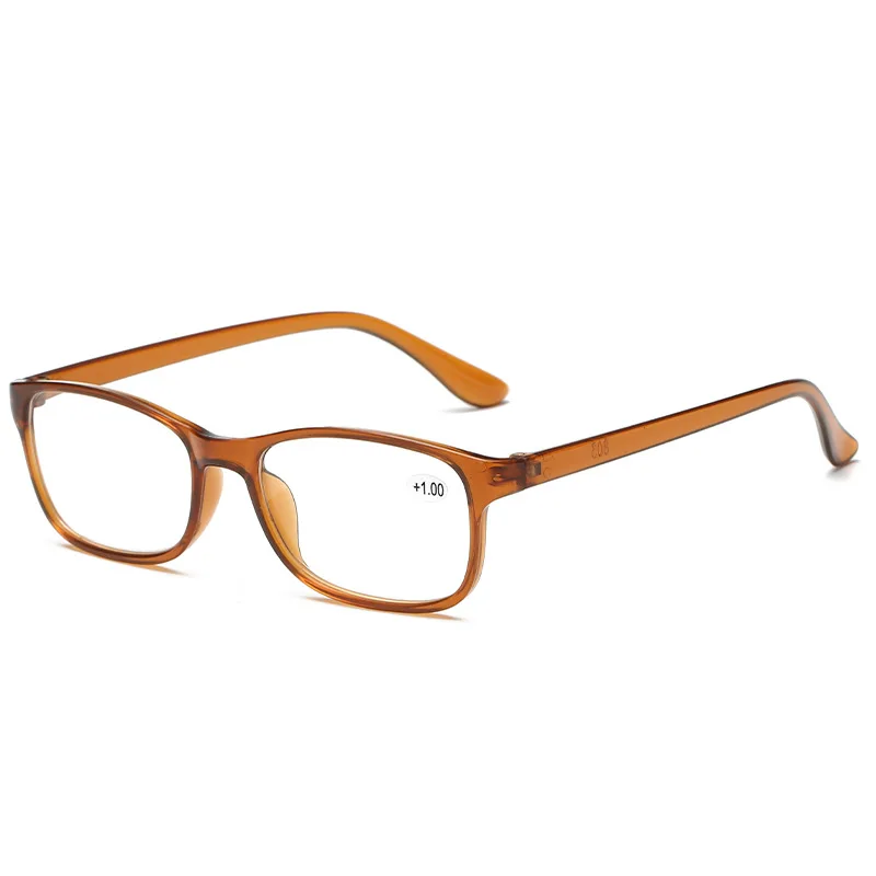 Seemfly очки для чтения для женщин и мужчин сверхлегкие линзы из смолы для пожилых TR90 дальнозоркости очки диоптрий 1,0 1,5 2,0 2,5 3,0 3,5 4,0 - Цвет оправы: Коричневый