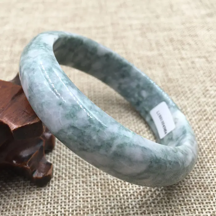 

61mm Certified Grade "A" Natural Green Jadeite Jade Gems Bracelet Bangle 043454 a 5.19