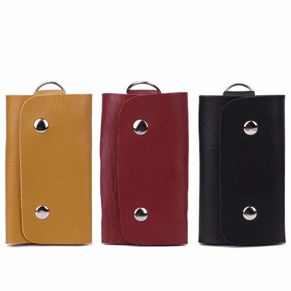 THINKTHENDO New Design Fashion Unisex Faux Leather Car font b Key b font Holder Case Bag