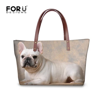 

FORUDESIGNS Women Handbags Womens Cross-body Bags White Bulldog Prints Shoulder Bao Bao Tote Female Handbag Messenger Bag Ladies