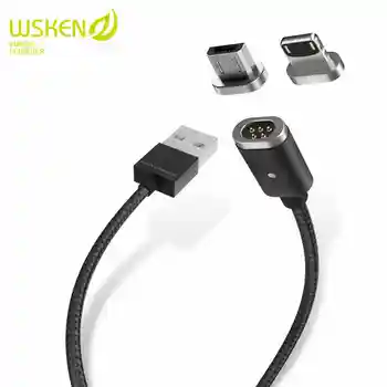 

WSKEN Micro USB Magnetic Charger Cable For iPhone 6 7 8 Samsung IOS 8PIN / Micro USB Mini2 High Quality Wire Fast Charging Cable