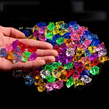 

100pcs Pirate Jewels Treasure Chest Pirate Party Crystal Gems Vase Filler Confetti Decorations home decor birthday