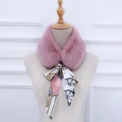 LANMREM 2019 осень и зима Новый Повседневный модный темперамент женский свободный плюс однотонный шарф лента плюшевый нагрудник TC598