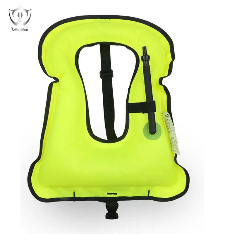 Unisex Adult Portable Inflatable Canvas Life Jacket Snorkel Vest for