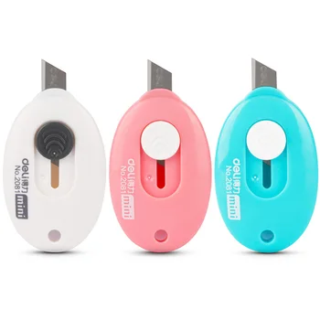 

1 PCS Cute Solid Color Mini Portable Utility Knife Paper Cutter Cutting Paper Razor Blade Office Stationery Escolar Papelaria