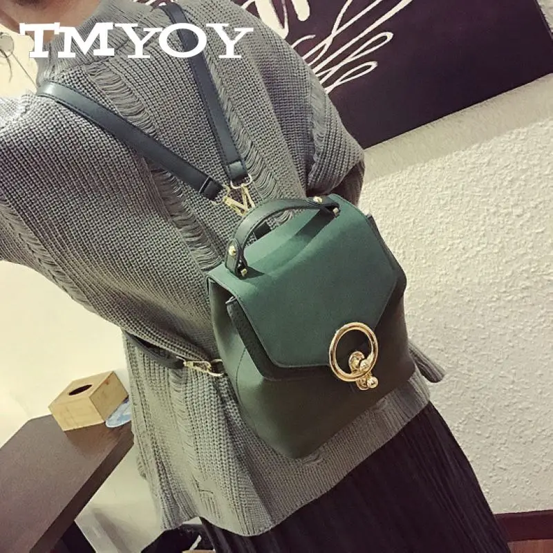 

TMYOY 2017 hot sale fashion Pu leather ladies backpack Vintage brand women bag for Teenage girl shoulder bag Mochila bolsa WB095