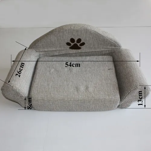 Мягкая теплая Модная кровать для собак, мягкая подушка для питомцев, милое дизайнерское кресло для домашних животных, серый цвет, складная кровать для щенка