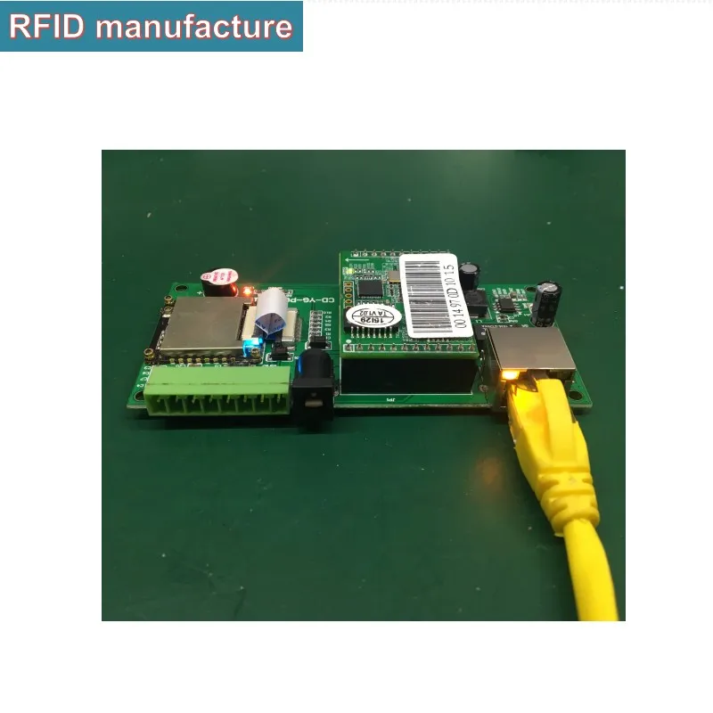 865 МГц-928 МГц POE TCP/IP маленький uhf rfid считыватель модуль RS232/Wiegand 26/34 с бесплатными