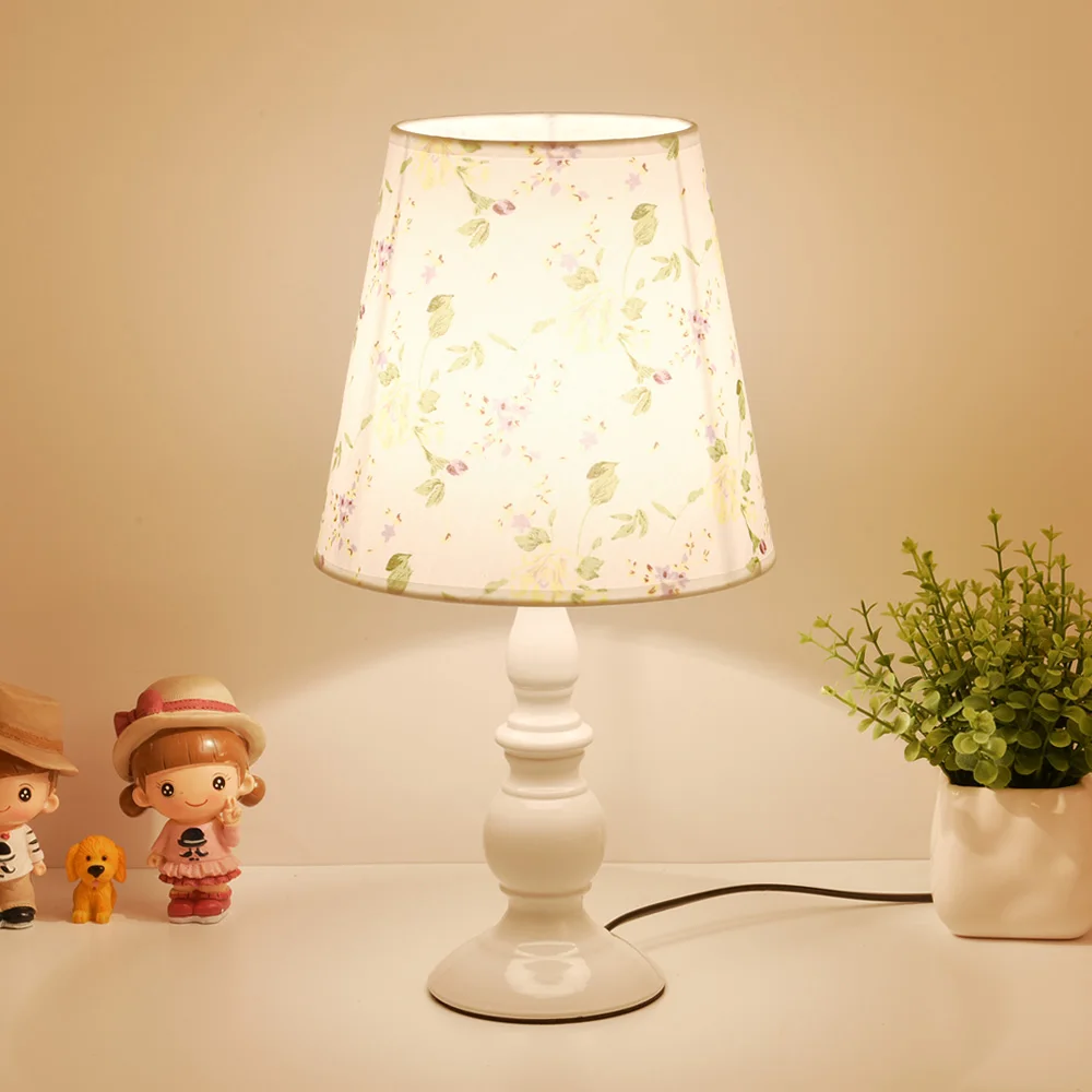 Современный Зеленый Настольный светильник для гостиной спальни светодиодный настольная лампа Bdside E27 лампа с абажуром для чтения детей зеленая настольная лампа