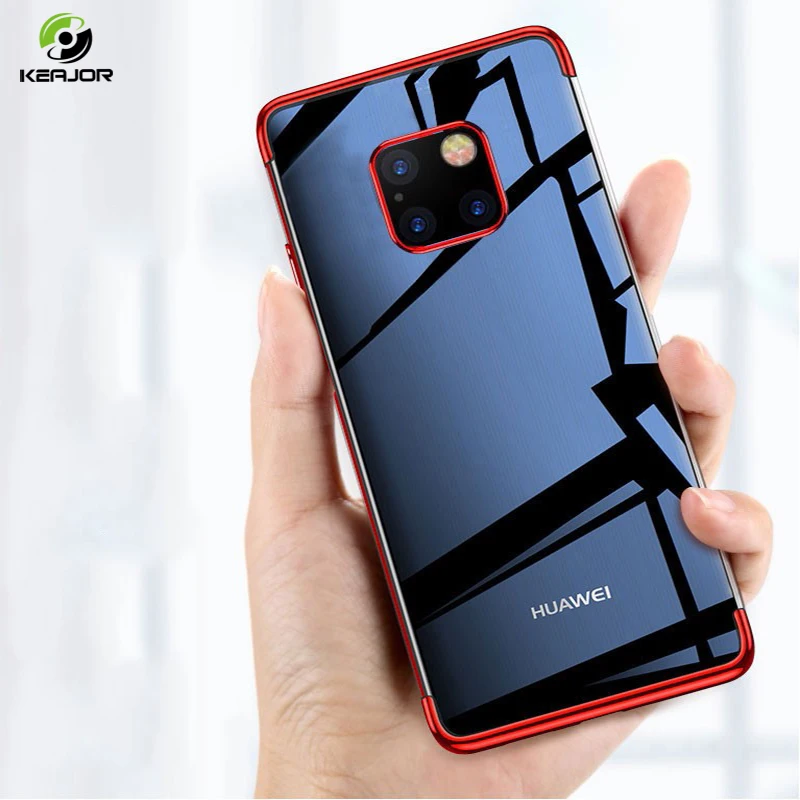 

Keajor Soft Case For Huawei Mate 20 Pro Case Transparent Silicone Bumper Luxury Protective Back Cover For Huawei Mate 20 Cover