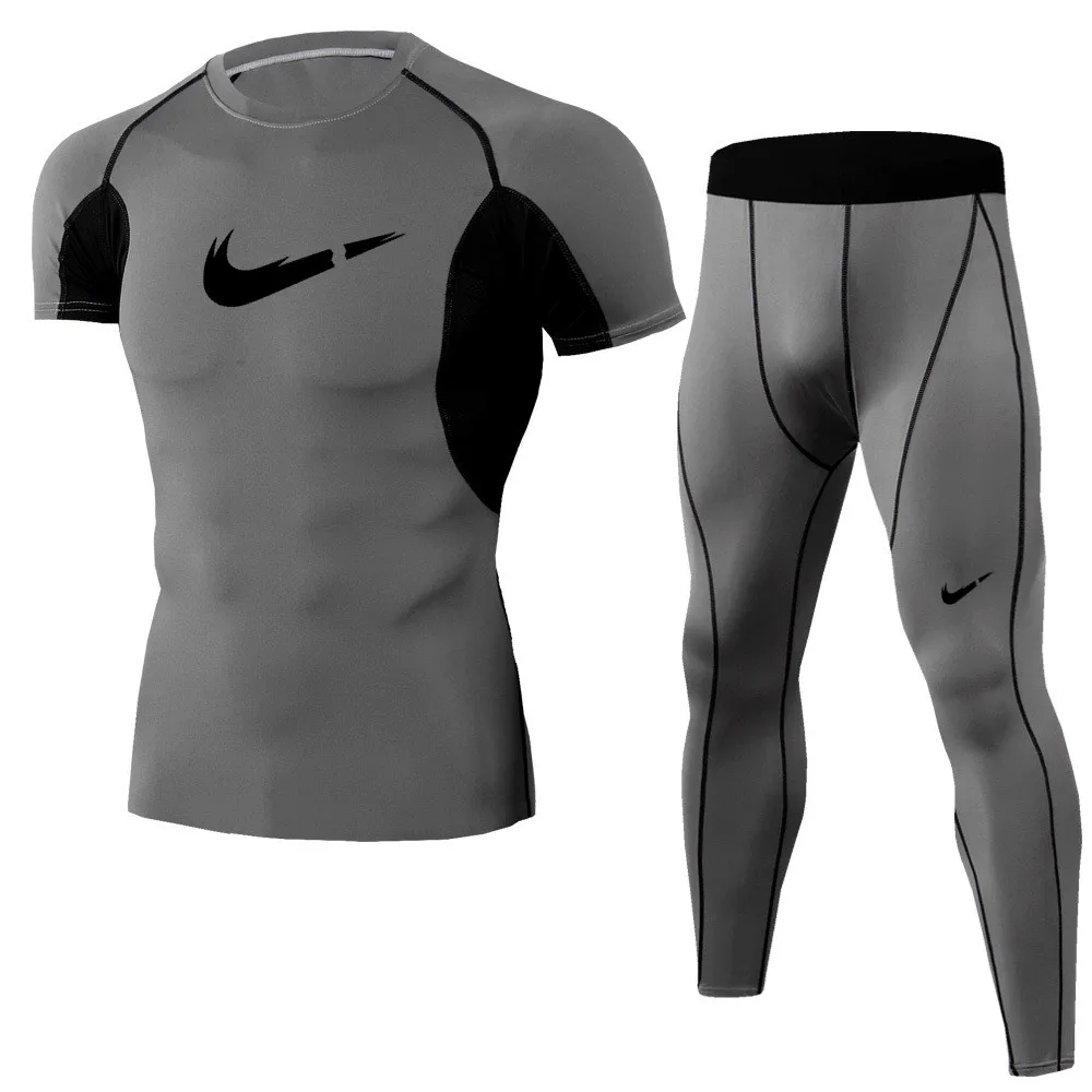 New men's sports suit quick-drying men's suit clothes sports jogging training gym fitness sportswear running suit men 