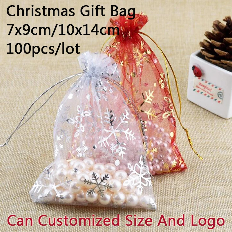 Wholesale Jewelry Bags 100pcs 7*9cm transparent organza gift bag white