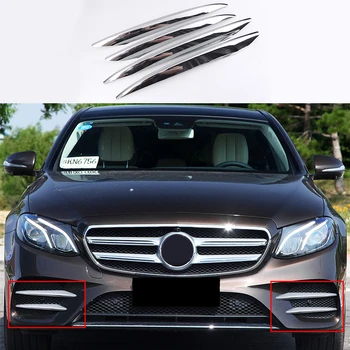 

4x Chrome Front Fog Light Lamp Strip Cover Trim For Mercedes-Benz E Class W213 2017