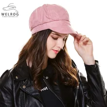WELROG/осенне-зимняя женская кепка-берет; женская шляпа на плоской подошве; твердый козырек; кепка газетчика; теплые хлопковые женские шапки для художника