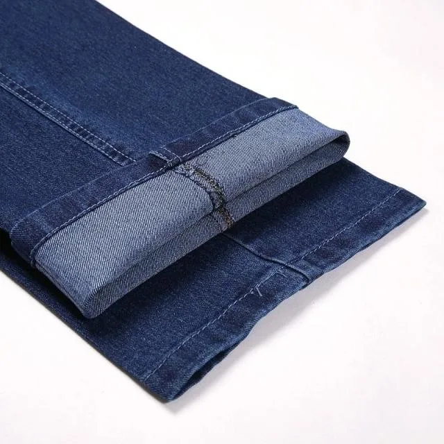 Женские прямые джинсы Новое поступление 2018 для женщин; большие размеры 42, 43 джинсовые брюки