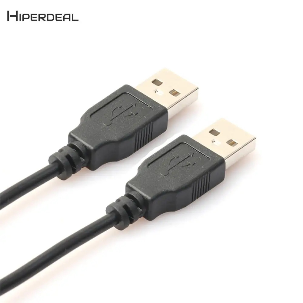 HIPERDEAL черный цвет 0,8 м USB 2,0 Тип A штекер-type-A Мужской кабель черный удлинитель для ПК U диск линия BAY09