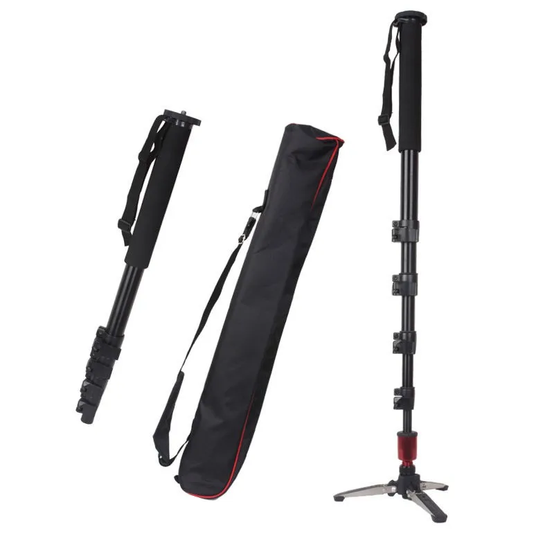 

Pro Alumninum Alloy Camera DSLR Unipod Monopod Flip Lock with 3 Legs Base Tripod For Canon Nikon DSLR DV