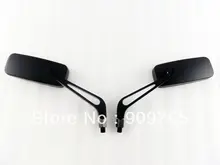 1 para motorrad schwarz rechteck motorrad spiegel für harley honda yamaha kawasaki suzuki atv touring cruiser chopper custom
