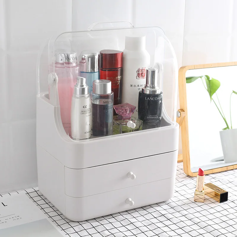 

SAFEBET Drawer Makeup Organizer Detachable Penguin Cosmetic Storage Box Waterproof Desktop Organizer Transparent Beauty Boxes