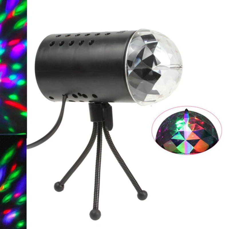 

AC90-260V EU/US Plug New RGB 3W Magic Amazing Crystal Ball Laser Stage Lighting For Party Disco DJ Bar Bulb Lighting Show