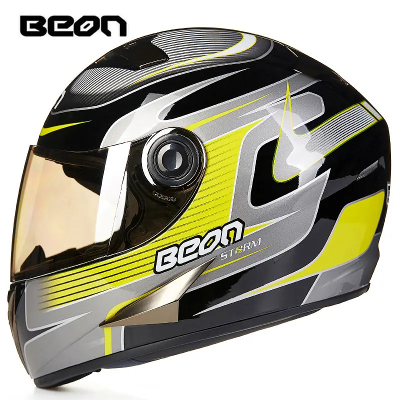 BEON мотоциклетный шлем полное лицо шлем Casco Moto Capacete мотокросс шлем мото Винтаж Гонки езда 500 - Цвет: 8