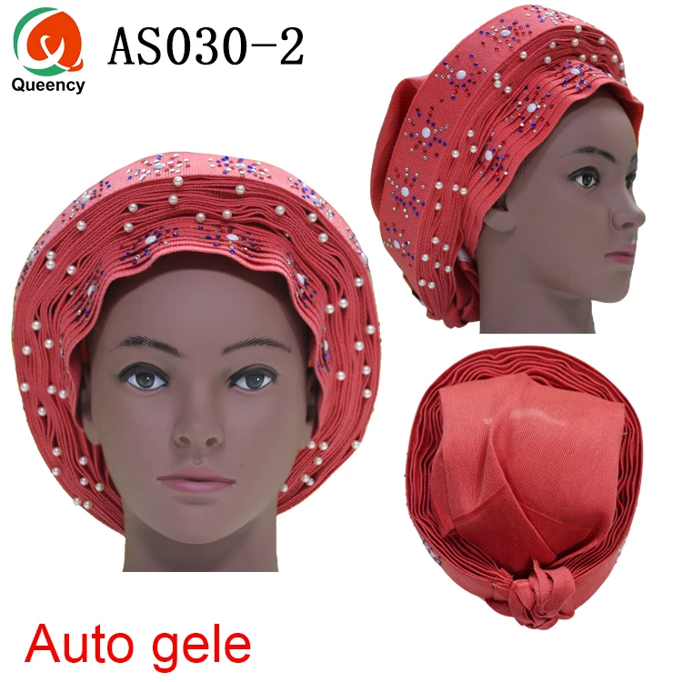 Queency африканские готовые дамы Aso oke материал авто-геле Headtie многоцветные доступны DHL AS030