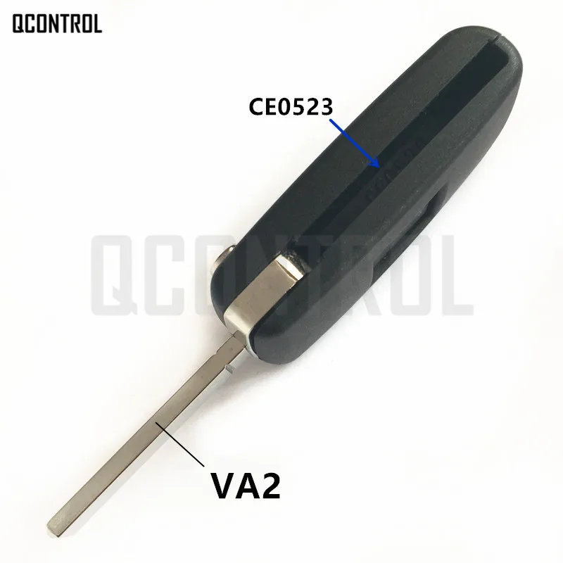 QCONTROL дистанционный складной ключ для CITROEN C5 C4 C3 C2 Berlingo; Picasso автомобильный брелок 433 МГц(CE0523 ASK/FSK, 3 кнопки, VA2