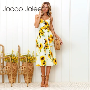 

Women 2019 Summer Sexy Straps Bohemian Print Beach Dress Casual Pocket Long Beach Sundress Plus Size Vintage Tunic Dress