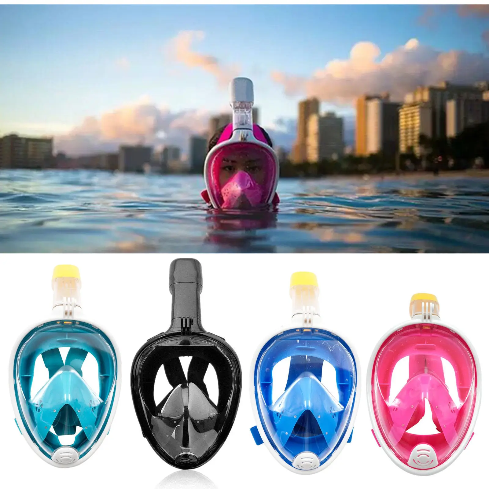 

Full Face Diving Mask Anti-fog Snorkeling Mask Underwater Scuba Spearfishing Mask Children/Adult Glasses Training Dive Equipment