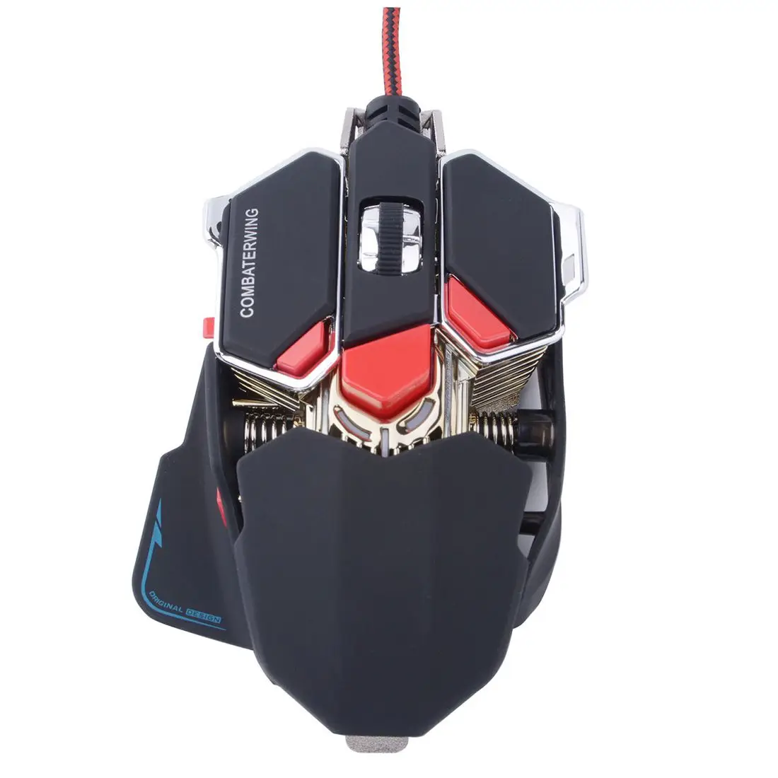 

Combaterwing USB 4800DPI 10 Button LED Optical Gaming Mouse for PC and Laptop - Black and Red