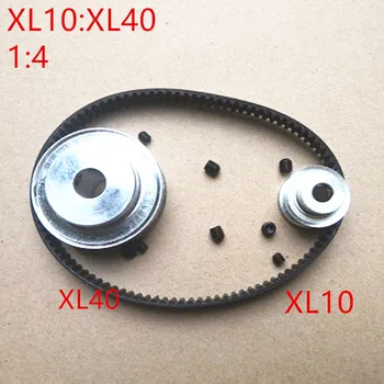 

1 pair Timing Belt Pulley XL reduction 1:4/4:1 40T 10T Center Distance 100mm Belt Gear Kit With 132XL Timing Belt Pulley Set