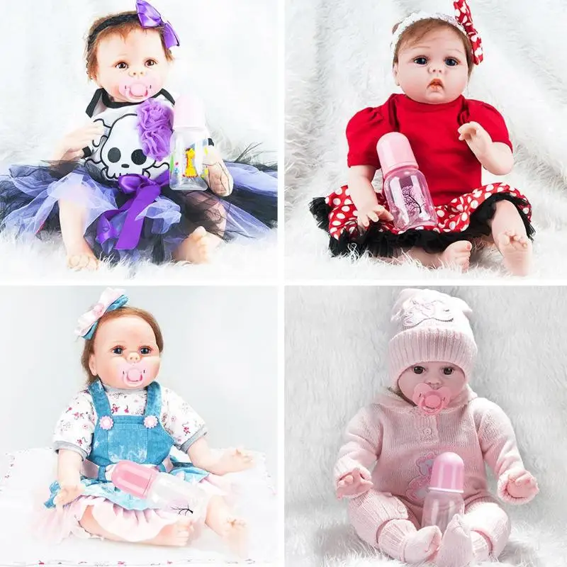 

55cm Lifelike Reborn Baby Dolls Soft Vinyl Silicone Newborn Sleeping Toy Infant Kids Playmate Birthday Doll Toys