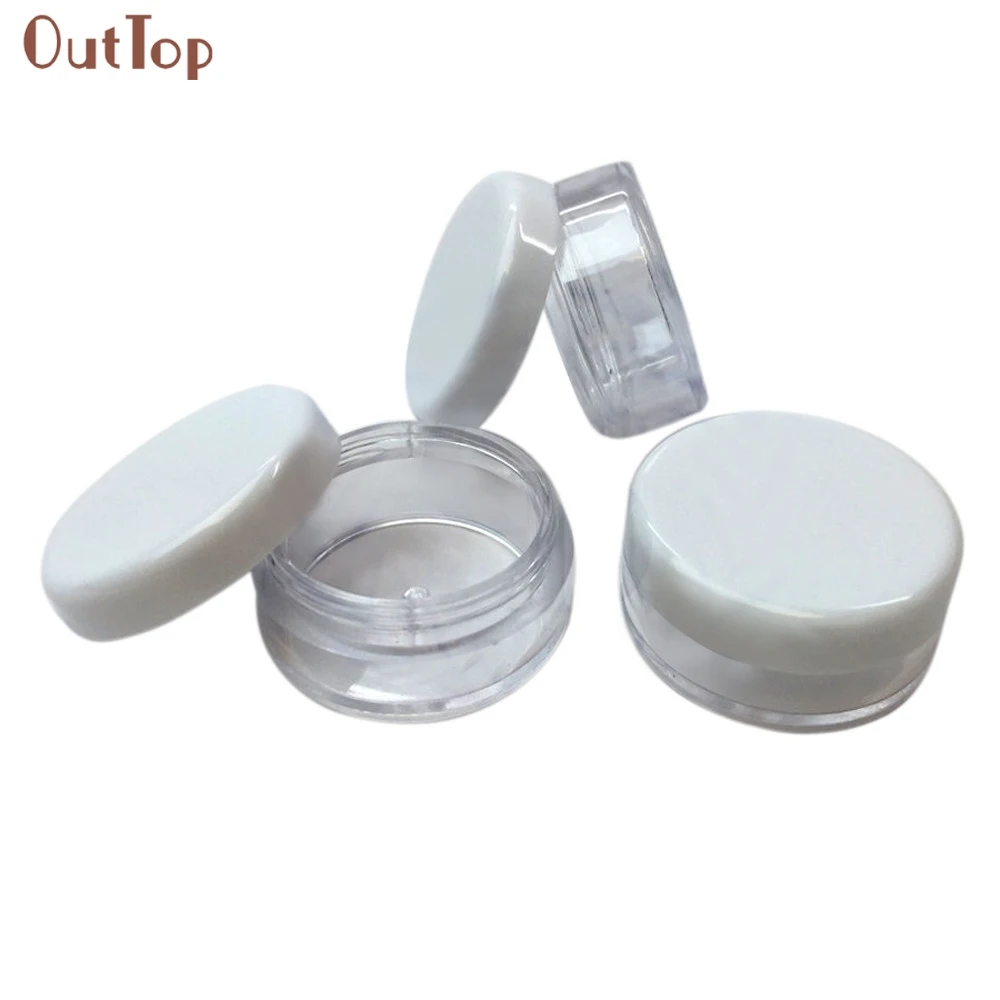 

25Pcs 5g/50Pcs 5g/24Pcs 15g White Clear Cosmetic Empty Jar Pot Eyeshadow Makeup Cream Lip Balm Beautiful Women Nov.8