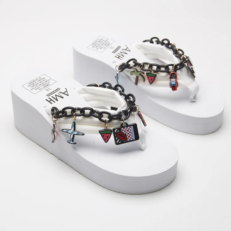 Korea White Wedge Slip On Flip Flops Slippers Womens Summer Antiskid Slipper Platform Shoes Cheap58