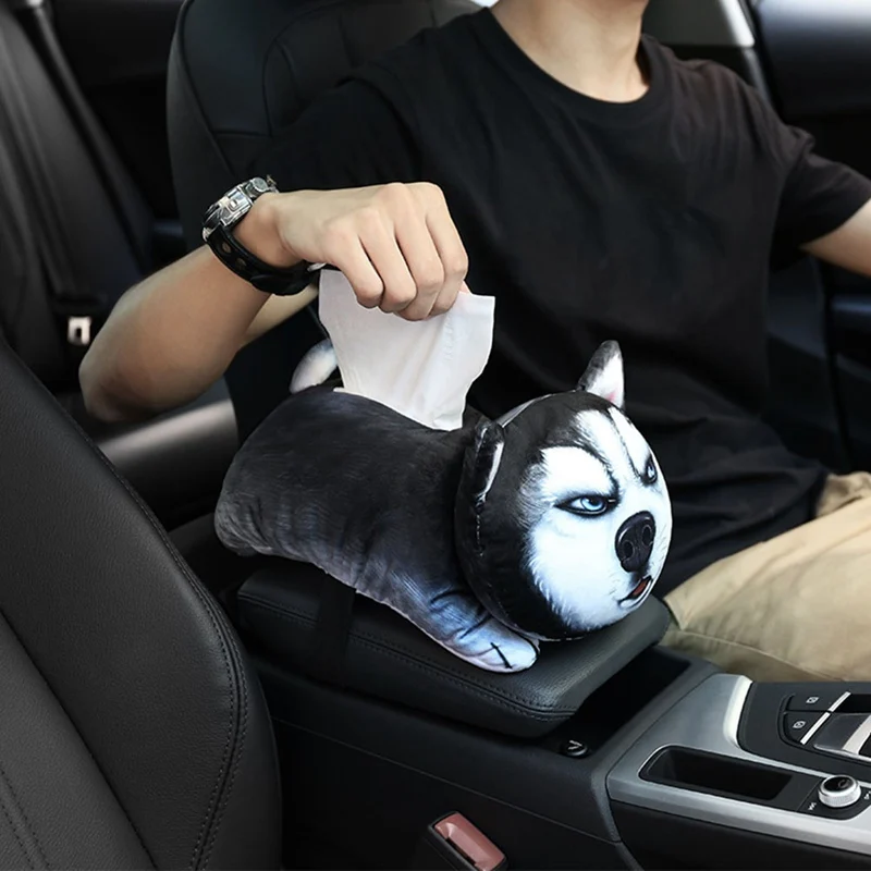 

Cute Pet Cartoon Car Armrest Box Universal Car Seat Back Tissue Box Car Interior Accessories