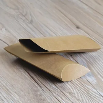 

30pcs 200x100x40mm kraft carboard gift paper box for gift/kraft pillow packaging paper box,scarf packaging pillow carcoard box