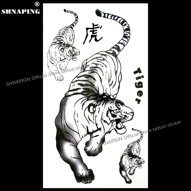 Tiger Tattoo Flash Art Print by C Barrett  Society6