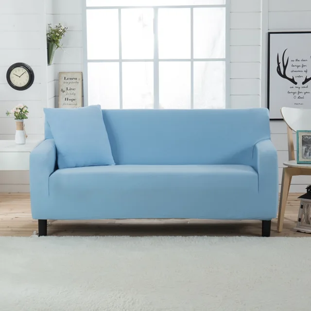 Light green universal stretch couch sofa cover for living room solid