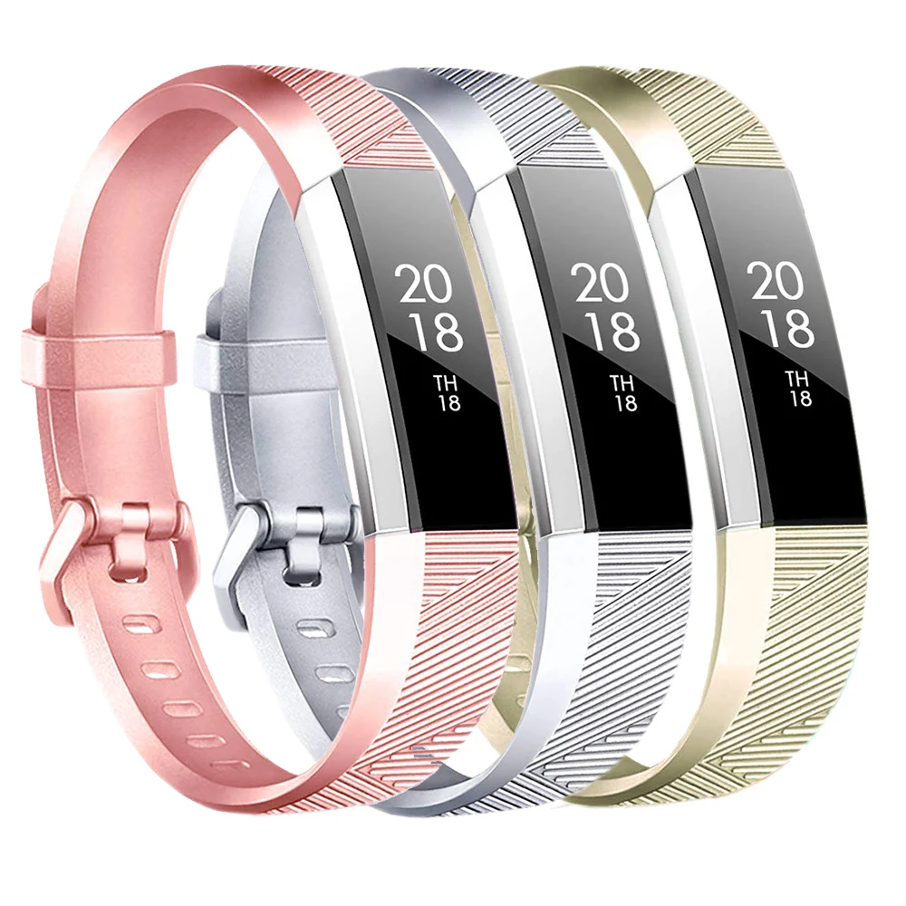 

Baaletc 3 Pack For Fitbit Alta HR and Alta Bands Replacement Sport Accessory Band Wristbands with Metal Buckle For Fitbit Alta