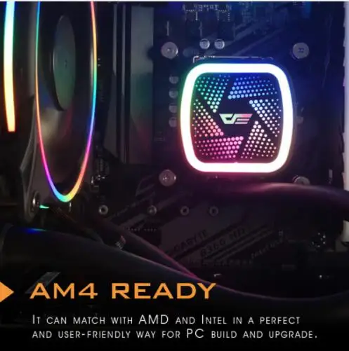 DarkFlash aigo PC حالة الكمبيوتر وحدة المعالجة المركزية مروحة T120/240 مبرد مياه غرفة التبريد المتكاملة رادياتير لتبريد للمياه إنتل/AMD دعم