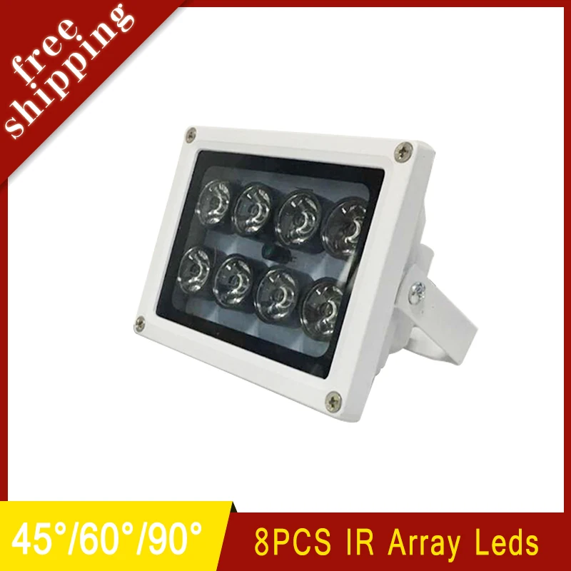bilder für Freeshipping 8 stücke 42mil Array led 45,80 grad infrarot licht nachtsicht ir-strahler Im Freien Wasserdichte für Cctv-kamera bilder für Freeshipping 8 stücke 42mil Array led 45,80 grad infrarot licht nachtsicht ir-strahler Im Freien Wasserdichte für Cctv-kamera
