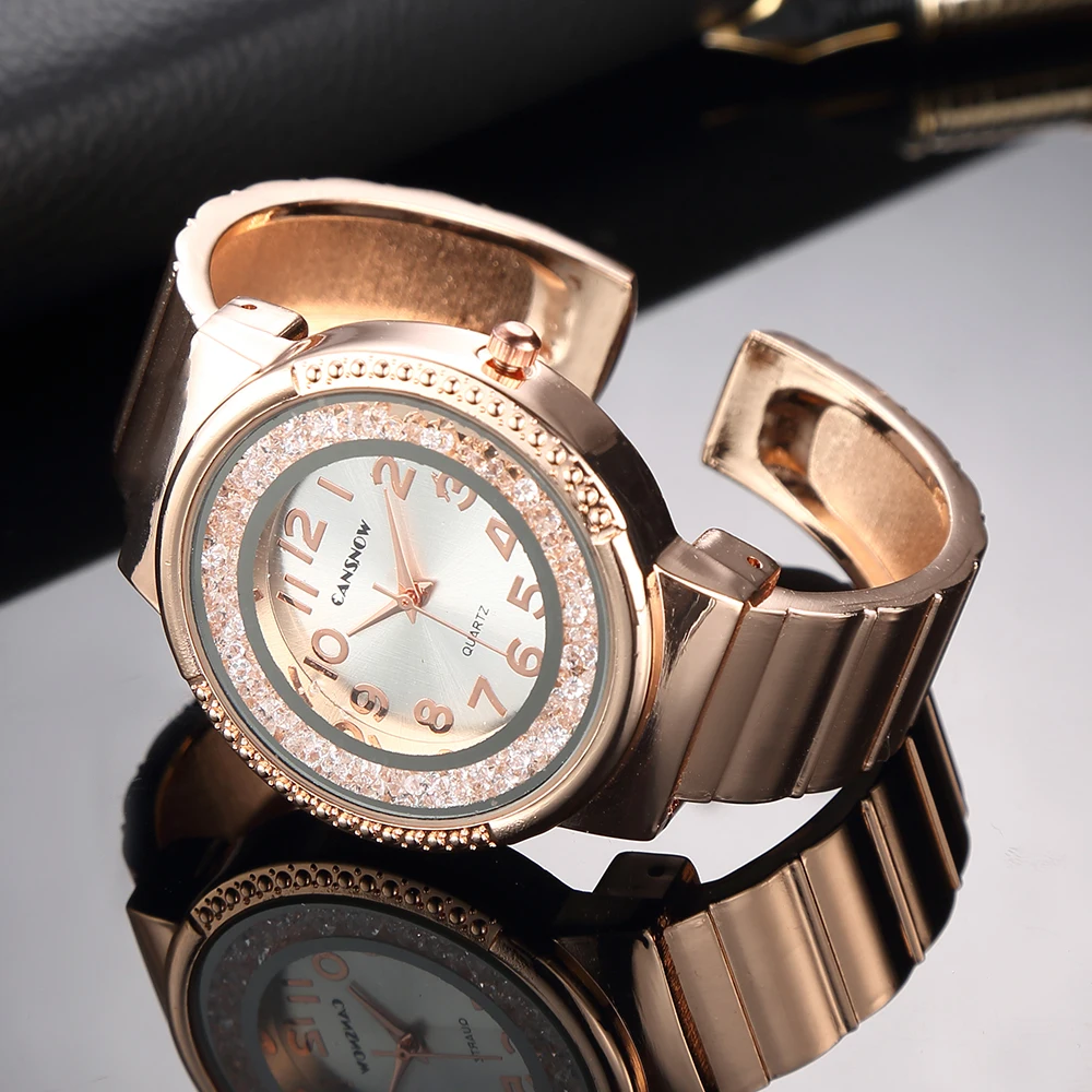 Женские часы-браслет, новинка, стильные женские часы с Циферблатом из розового золота, полностью стальные Аналоговые кварцевые часы zegarek damski