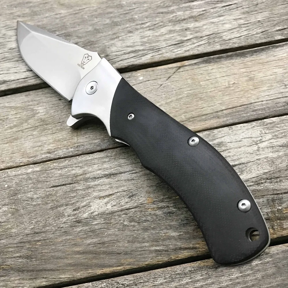 LDT VOLTRON V05 Folding Knife Ball Bearing 9Cr18Mov Blade G10 Steel Handle Tactical Camping Knives Survival Hunting Pocket Knife